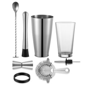 Cocktail Set 8Pcs Cocktail Shaker Set Stainless Steel Bartender Kit Professional Mixology Tool