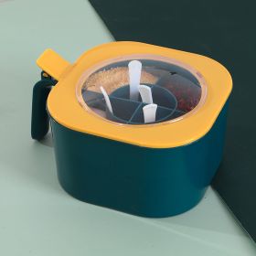 1pc; Reusable Spice Jars 4 In 1 Plastic Seasoning Box With Spoons Spice Jar Multi Compartment Herb Spice Jars Pots Kitchen Condiment Storage Cont