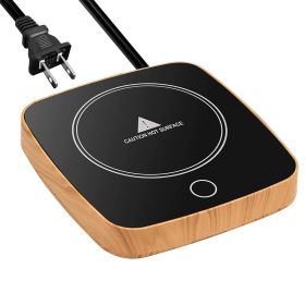 Desktop Electric Cup Warmer 8Hours Auto Shut Off 3 Temperature Levels Smart Coffee Warmer For Tea Milk Hot Chocolate Beverage (Option: Wood)