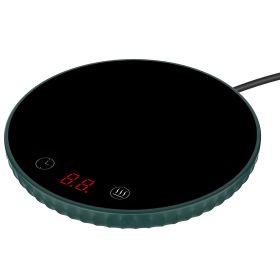 Desktop Electric Cup Warmer 8Hours Auto Off Overheating Protection Smart Timer Setting 2 Temperature Levels 104 to 140 Ceramic Heating Panel For O (Option: Green)