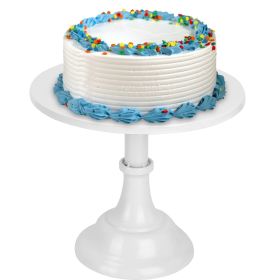10 in Cake Stand Iron Cake Dessert Holder Cupcake Stand Display Plate Serving Platter For Party Wedding Birthday (Option: White)